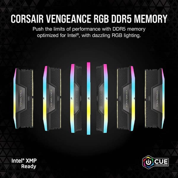 Corsair Hukommelse Ram Vengeance Rgb Cmh64gx5m2b6600c32 64gb 2x32gb Ddr5 6600mhz