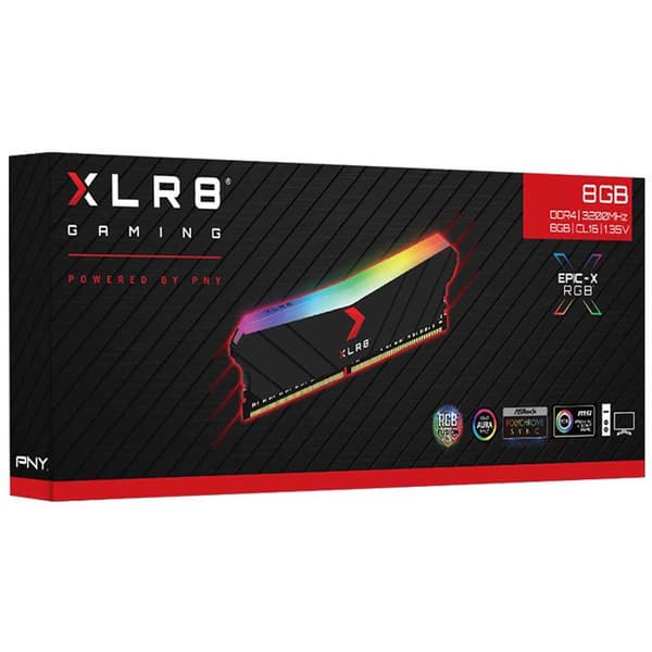 Pny Xlr8 Gaming Epic Rgb 1x8gb Ddr4 3200mhz Ram Musta