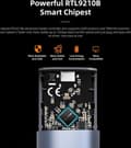 Miniatyrbild 4 av 7: Maiwo K1689 M.2 SATA & NVMe SSD till USB-C-hölje - USB3.2 Gen2 - 10 Gbps - Grå