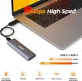 Miniatyrbild 2 av 7: Maiwo K1689 M.2 SATA & NVMe SSD till USB-C-hölje - USB3.2 Gen2 - 10 Gbps - Grå
