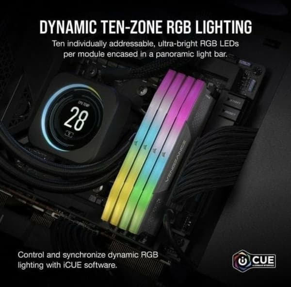 Corsair Vengeance RGB CMH64GX5M2B5600C40 minnesmodul 64 GB 2 x 32 GB DDR5 5600 MHz (CMH64GX5M2B56
