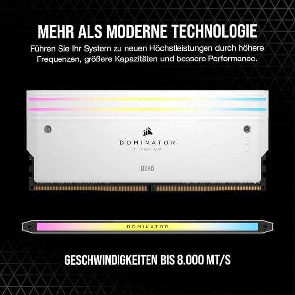 Corsair Dominator Titanium Cmp64gx5m2b6400c32w 64gb 2x32gb Ddr5 6400mhz Ram