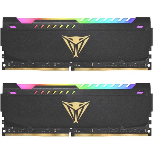 32GB (2x16GB) DIMM DDR4 Patriot Viper Steel RGB PC4-25600 (3200Mhz) CL16 Memory Stick Kit (svart)