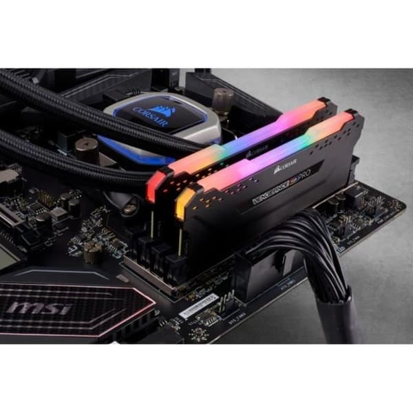 RAM-minne - CORSAIR - Vengeance RGB Pro DDR4 - 32GB 2x16GB DIMM - 3200 MHz - 1,35V - Svart (CMW32GX4M2E3200C)