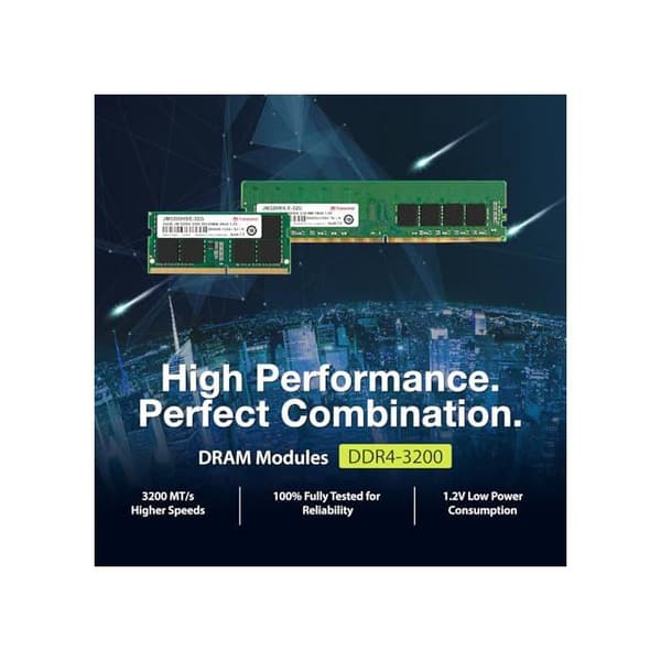 Transcend JM3200HSB-16G 16GB minnesmodul för bärbar dator 1 x 16GB RAM DDR4 3200MHz CL22