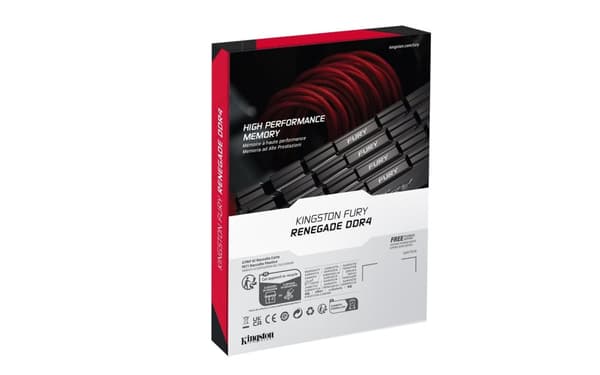 Kingston Technology FURY 16GB 3600MT/s DDR4 CL16 DIMM (kit med 2) Renegade Black
