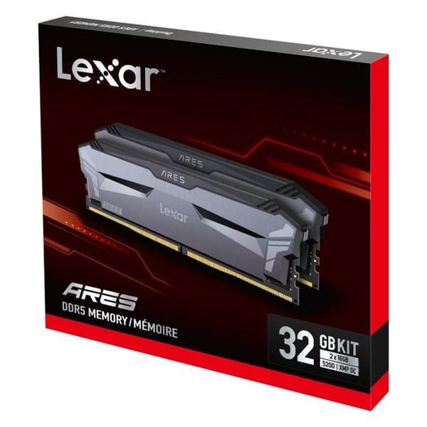 Lexar Thor OC 6000MHz DDR5 DIMM Memory Stick Kit 32GB (2x16GB) (svart)