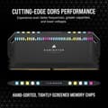 Miniatyrbild 3 av 5: CORSAIR Dominator Platinum RGB DDR5 - 64GB 2x32GB DIMM - 5600MHz - Obuffrad, 40-40-40-77, Std PMIC, XMP 3.0, Black Heatspreader