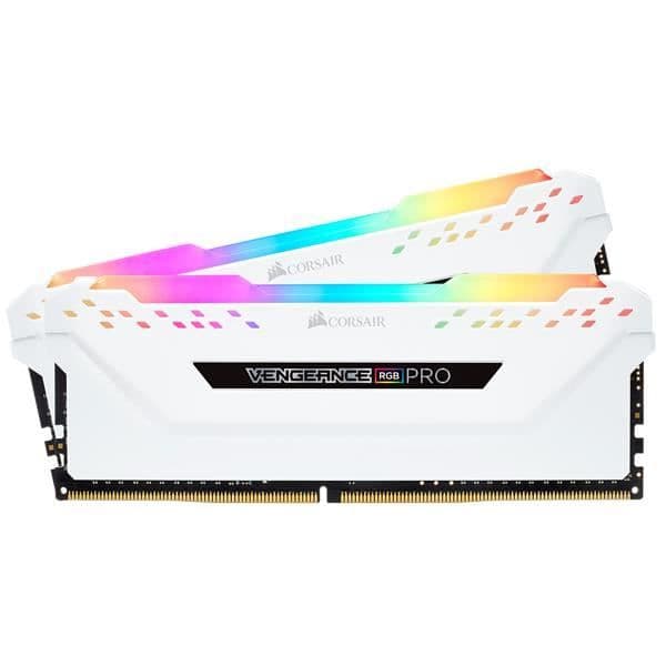 RAM-minne - CORSAIR - Vengeance RGB Pro Series DDR4 - 16GB 2x8GB DIMM - 3200 MHz - 1,35V - Vit (CMW16GX4M2C3200C)