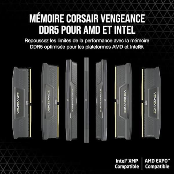 RAM DDR5 - CORSAIR - Vengeance - 32GB - 5600MHz - CL40 - AMD Expo & Intel XMP 3.0