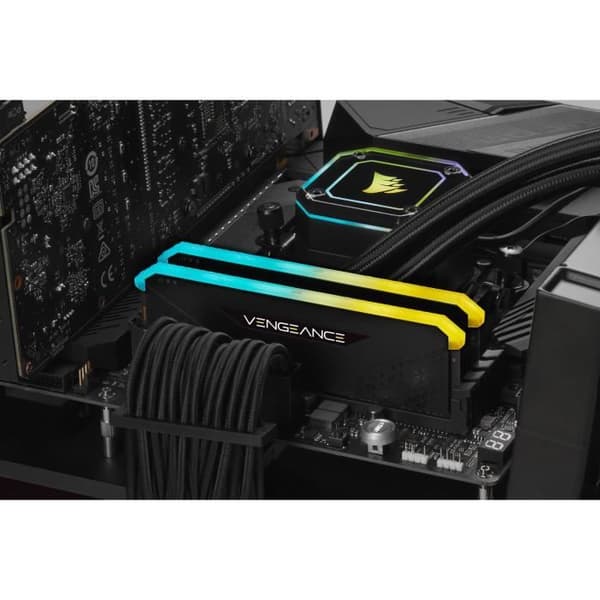 CORSAIR Vengeance RGB RS-minne 3200MHz 32GB (2x16GB) Dimm DDR4 för AMD Ryzen & Intel XMP (CMG32GX4M2E3200C16)