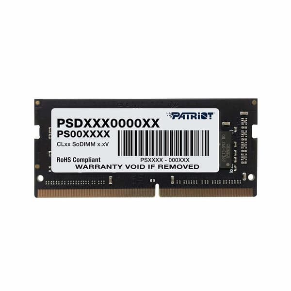 Patriot-minne 8 GB DDR4 2400MHz, 8 GB, 1 x 8 GB, DDR4, 2400 MHz, 260-stifts SO-DIMM, grön