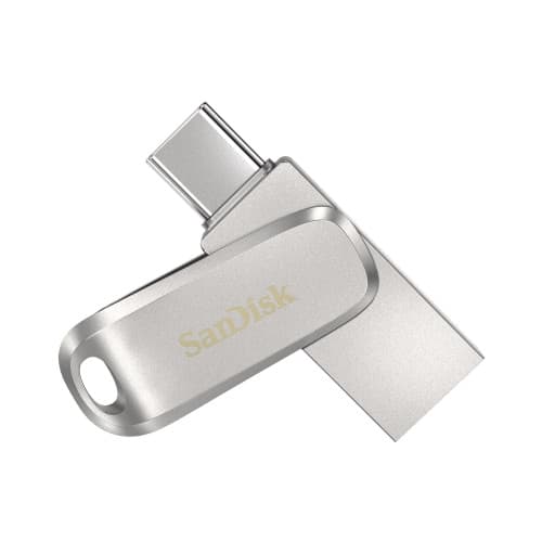 SanDisk Ultra Dual Drive Luxe - USB flash-enhet - 256 GB Rostfritt stål