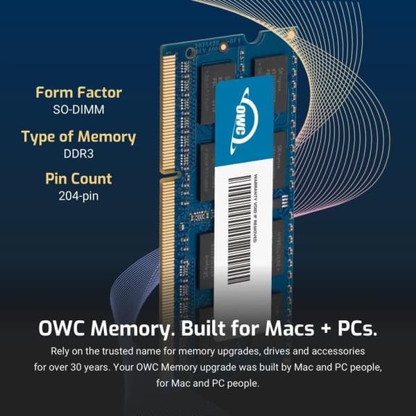 Minne SO-DIMM - OWC - PC12800 DDR3L - 16 Go - 1600 MHz - Non ECC - Kompatibel med iMac 27" 2015