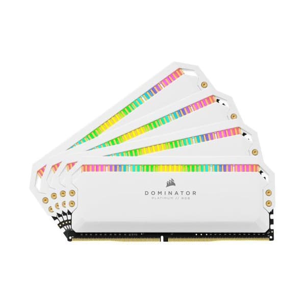 RAM-minne - CORSAIR - Dominator Platinum RGB - 32 GB - DDR4 3200 MHz - CL16 - Vit vit