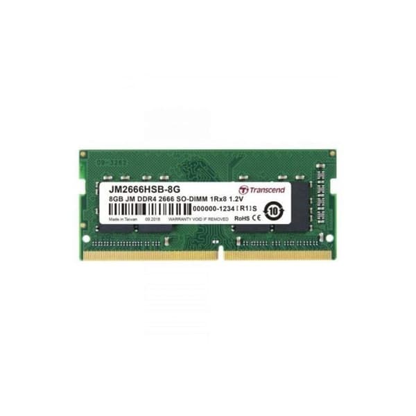 TRANSCEND 8GB DDR4 minnesmodul JM2666HLB-8G - U-DIMM 1Rx8 - 2666 MHz