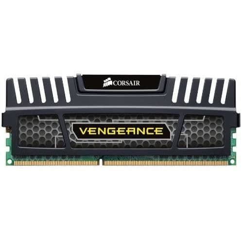 CORSAIR PC-minne DDR3 - VENGEANCE BLACK HEAT SPREADER - DIMM 8GB - 1600MHz - 10-10-10-27 1,5V (CMZ8GX3M1A1600C10)