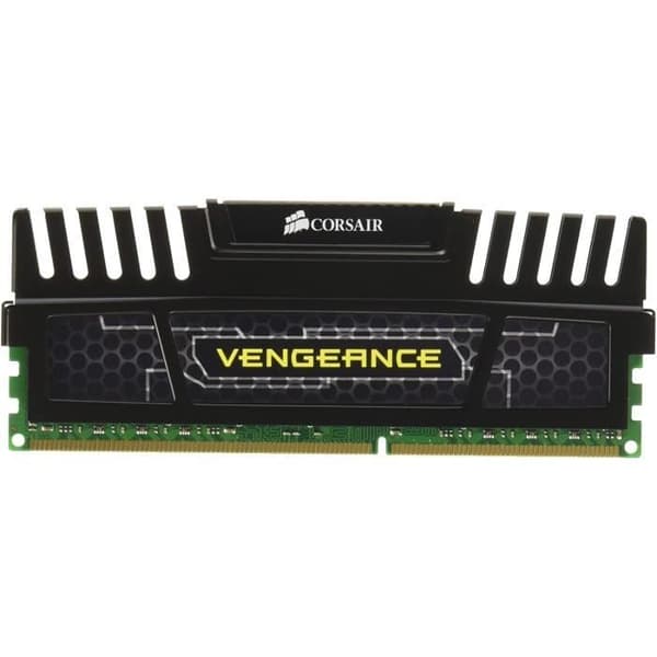 CORSAIR PC-minne DDR3 - VENGEANCE BLACK HEAT SPREADER - DIMM 8GB - 1600MHz - 10-10-10-27 1,5V (CMZ8GX3M1A1600C10)