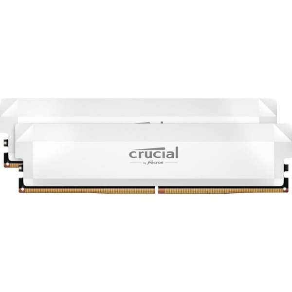 CRUCIAL DDR5 PRO RAM-minne - Overclocking Edition - Kit 64GB (2 x 32GB) - 6000 MT/s - CL40 - UDIMM - Vit