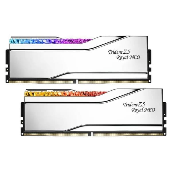 G.Skill Trident Z5 Royal Neo RGB 2x16GB 6000 Mhz CL28 DDR5-minne - Silver