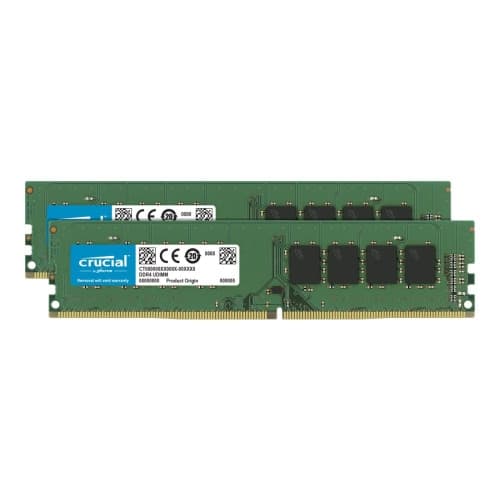 Crucial - DDR4 - sats - 32 GB: 2 x 16 GB - DIMM 288-pin - 3200 MHz / PC4-25600 - ej buffrad