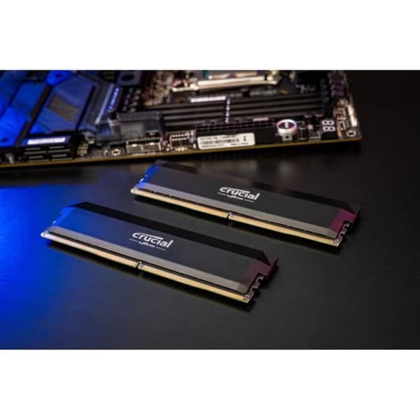 CRUCIAL Minne RAM DDR5 PRO - Överklockningsutgåvan - Kit 64GB (2 x 32GO) - 6000 MT/s - CL40 - UDIMM - Svart
