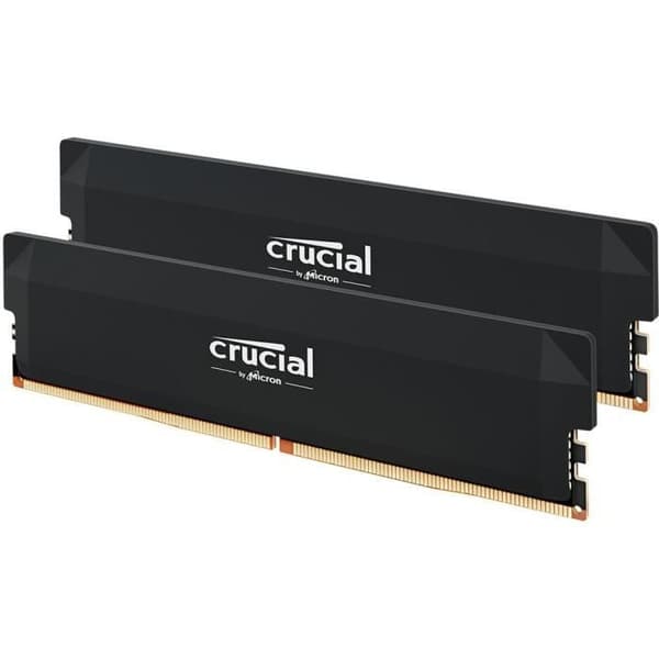 CRUCIAL Minne RAM DDR5 PRO - Överklockningsutgåvan - Kit 64GB (2 x 32GO) - 6000 MT/s - CL40 - UDIMM - Svart