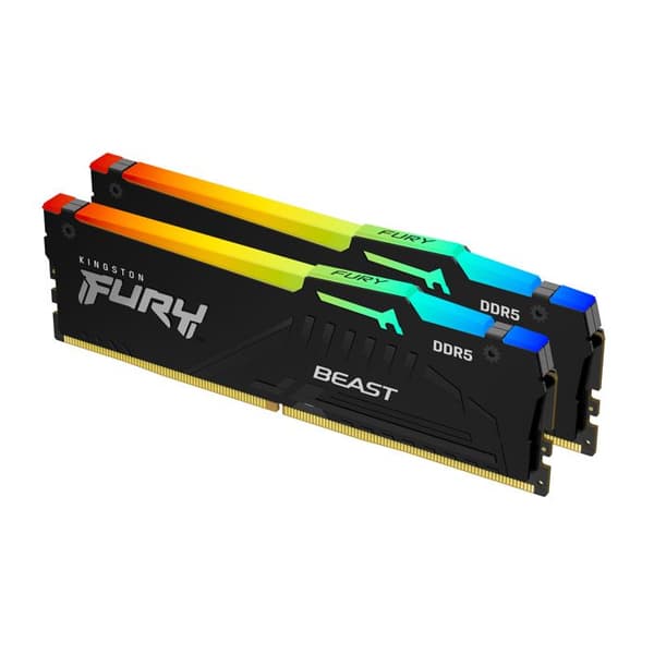 RAM-minne KINGSTON 32GB DDR5 DIMM Kit2 FURY Beast RGB - 5600