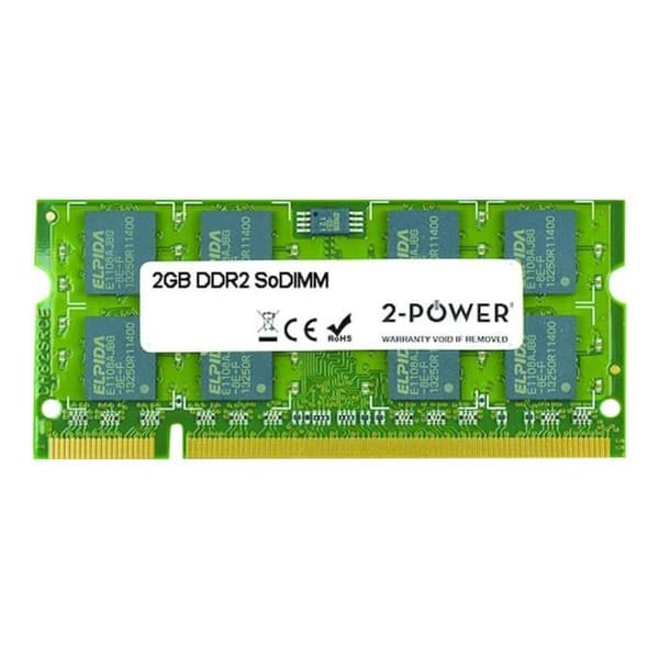 2-Power DDR2 2 Go SO DIMM 200 pinnars 800 MHz - PC2-6400 CL6 icke-buffrad minne utan ECC-MEM0702A