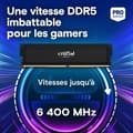 Miniatyrbild 6 av 6: RAM-minne - CRUCIAL - DDR5 PRO Överklockning - 32 GB Kit (2x16 GB) - 6400 MT/s - CL38 - Kylfläns - CP2K16G64C38U5W