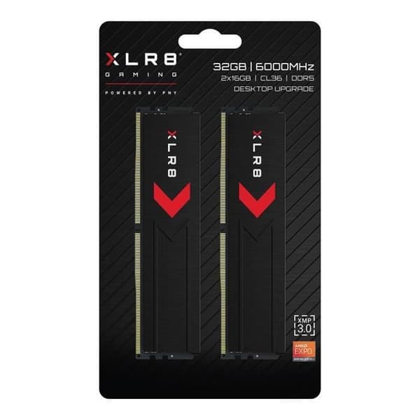Minnessats - PNY - XLR8 Gaming DDR5 - 32GB (2x16GB) - 6000MHz - CL36 - För stationär dator