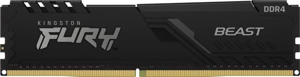 Kingston FURY Beast - DDR4 - moduuli - 32 Gt - DIMM 288-PIN - 3600 MHz / PC4-28800 - CL18 - 1,35 V - puskuroimaton - ei-ECC - musta (KF436C18BB/32)