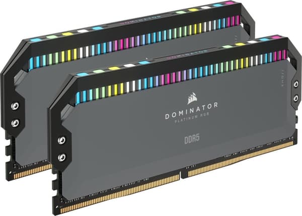 Corsair Dominator Platinum RGB, 32 GB, 2x16 GB, DDR5, 6000 MHz, 288-bens DIMM