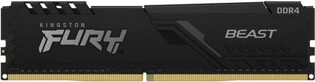 Kingston FURY Beast - DDR4 - moduuli - 16 Gt - DIMM 288-PIN - 3200 MHz / PC4-25600 - CL16 - 1,35 V - puskuroimaton - ei-ECC - musta (KF432C16BB1/16)