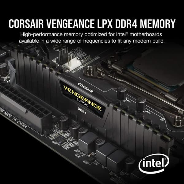 CORSAIR PC-minne DDR4 64GB (2*32) lågprofil (CMK64GX4M2E3200C16)
