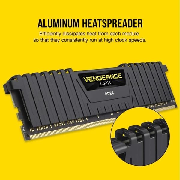 CORSAIR PC-minne DDR4 64GB (2*32) lågprofil (CMK64GX4M2E3200C16)