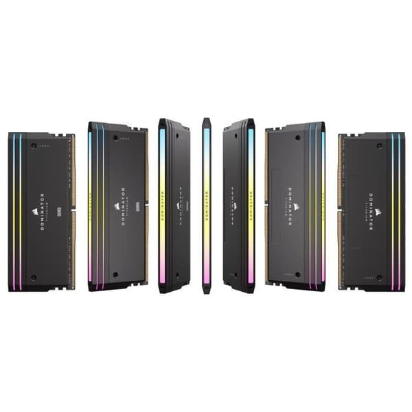 RAM-minne - CORSAIR - Dominator Titanium RGB DDR5 - 64GB 2x32GB DIMM - 6400MT/s - Intel XMP 3.0 - 1.40V - Svart