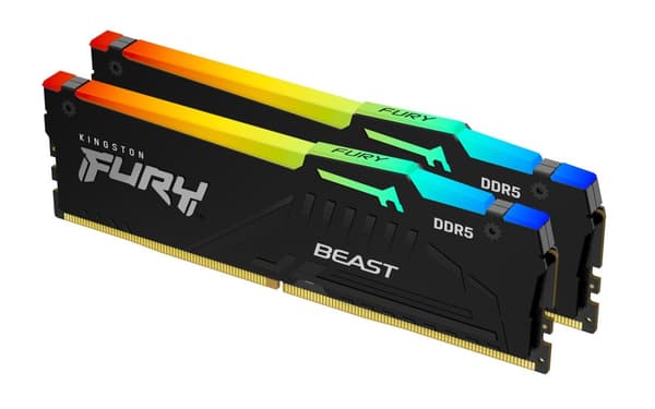 Kingston Technology Fury Beast 32GB DDR5 6000MT/s CL30 DIMM -muisti (2 kpl) RGB XMP