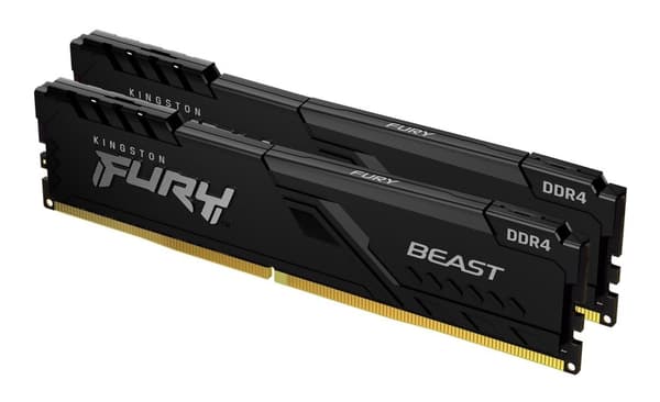 Kingston Technology FURY Beast 16GB 3200MT/s DDR4 CL16 DIMM (2 kpl:n pakkaus) musta
