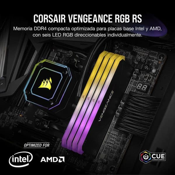 Corsair VENGEANCE® RGB RS Kit 64GB (2 x 32GB) DDR4 3600MHz C18