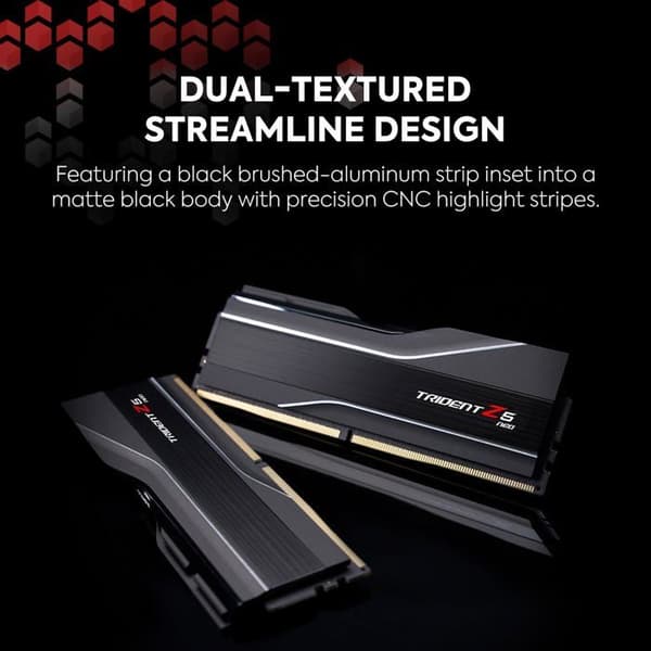 G.Skill Trident Z5 Neo - DDR5 - Kit - 64GB: 2 x 32GB - DIMM 288-PIN - 6000 MHz / PC5-48000 - CL32 - icke-ECC -
