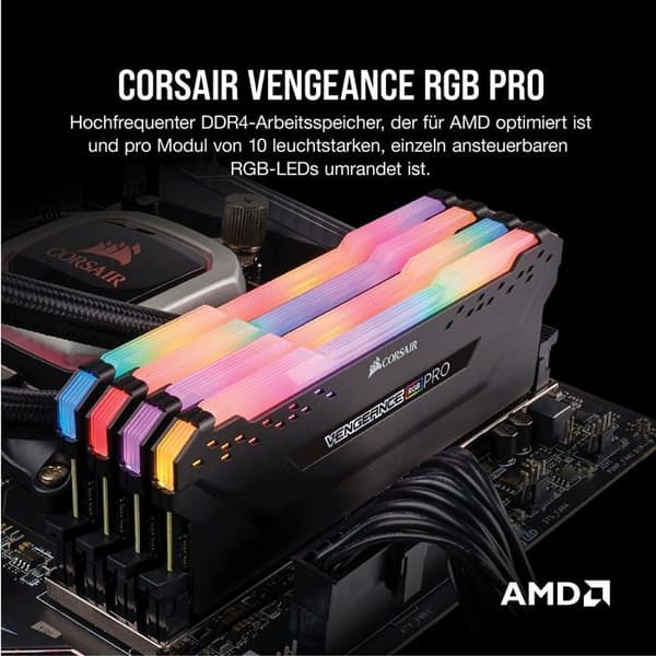 Corsair - Vengeance CMW64GX4M2D3600C18 - 64 GB 3600 MHz DDR4-minne - RGB