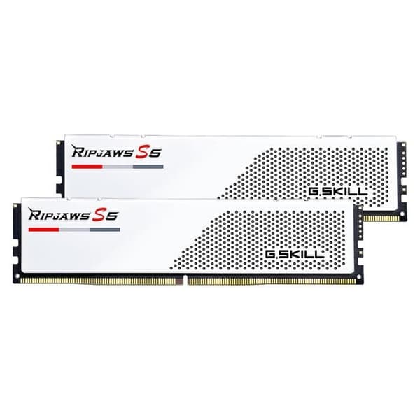 G.Skill RipJaws S5 32GB (2 x 16GB) DDR5 6000MHz CL30 - Vit - Dual Channel Kit 2 DDR5 RAM PC5-48000 - F5-6000J3040F