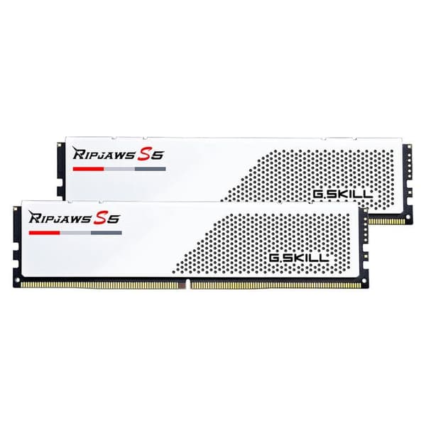 G.Skill RipJaws S5 32GB (2 x 16GB) DDR5 6000MHz CL30 - Vit - Dual Channel Kit 2 DDR5 RAM PC5-48000 - F5-6000J3040F