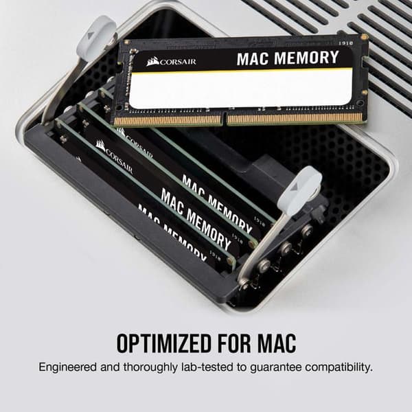 Corsair Mac-minne SO-DIMM 64 GB (2x 32 GB) DDR4 2666 MHz CL18 - Dual Channel RAM SO-DIMM DDR4 PC4-21300 Kit för Mac -