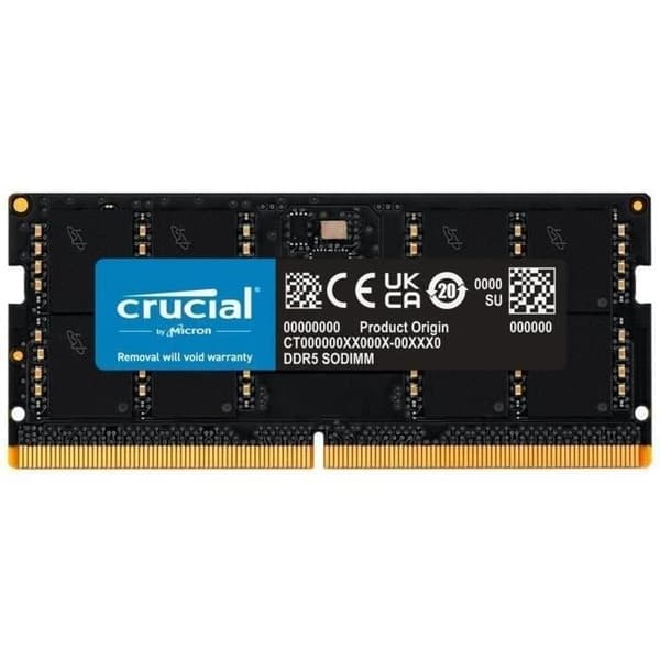 RAM - CRUCIAL - DDR5-4800 SODIMM - 32 GB (CT32G48C40S5)