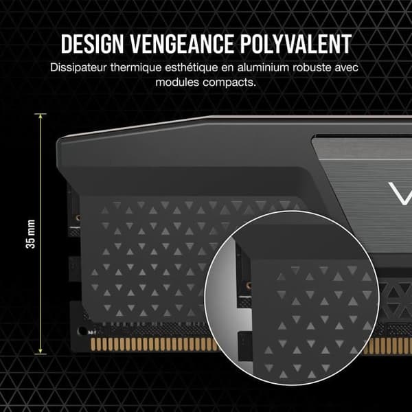 RAM-minne - CORSAIR - Vengeance DDR5 - 32GB (2x16GB) - 7200MHz - CL34 - Svart