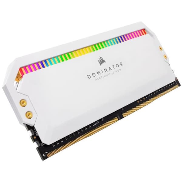 CORSAIR PC-minne DDR4 - DOMINATOR PLATINUM RGB 16GB (2x8GB) - 3200 MHz - C16 - Vit (CMT16GX4M2C3200C16W)