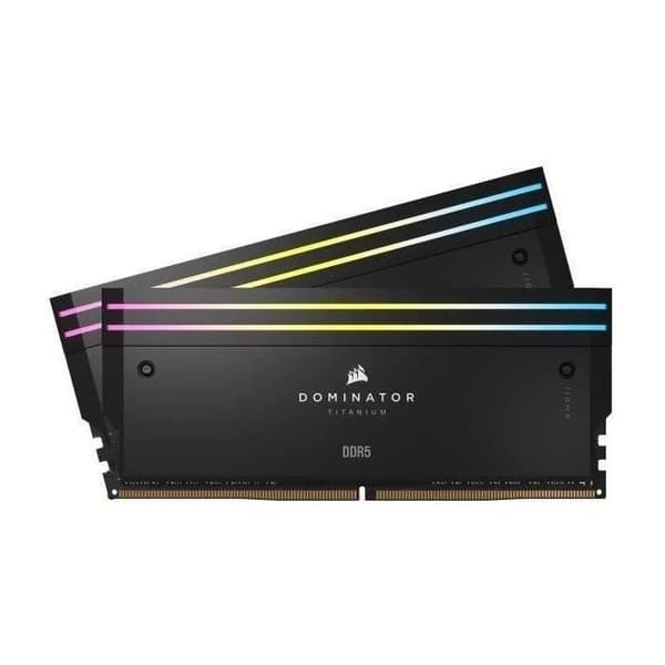 RAM-minne - CORSAIR - Dominator Titanium RGB DDR5 - 48GB 2x24GB DIMM - 7200MT/s - Intel XMP 3.0 - 1.40V - Svart