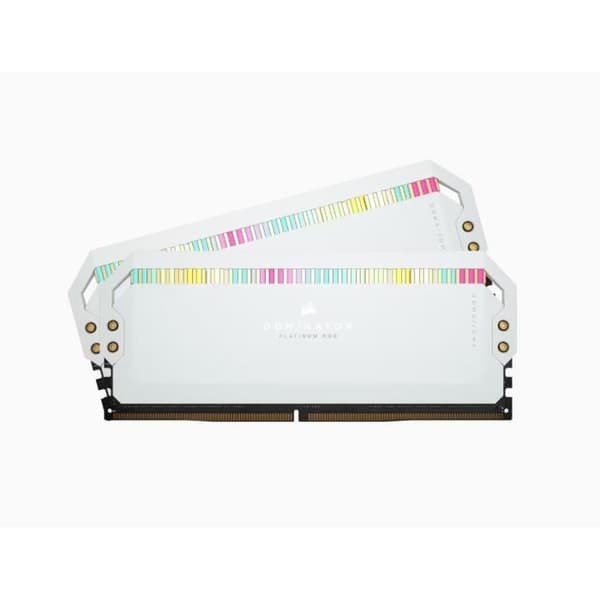RAM-minne - CORSAIR - DOMINATOR PLATINUM RGB DDR5 - 32GB 2x16GB DIMM - 6200 MHz - 1,3V - Vit (CMT32GX5M2X6200C36W)